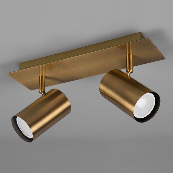 Trio Lighting Προβολέας οροφής Marley, ορείχαλκος αντίκα, 2-φωτισμός, ρυθμιζόμενος, Μπρούτζινο / Αντικέ ορείχαλκου, Σαλόνι / τραπεζαρία, Μέταλλο, σύγχρονο