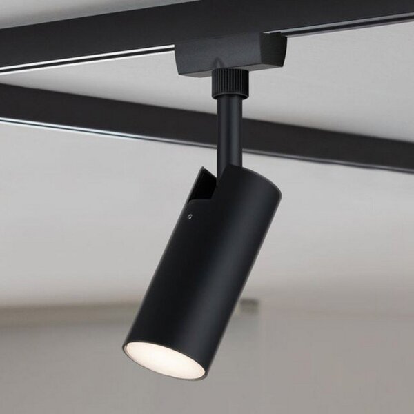 Paulmann URail LED-Spot Tubo μαύρο 4.000 K, Μαύρο, Σαλόνι / τραπεζαρία, Μέταλλο, σύγχρονο