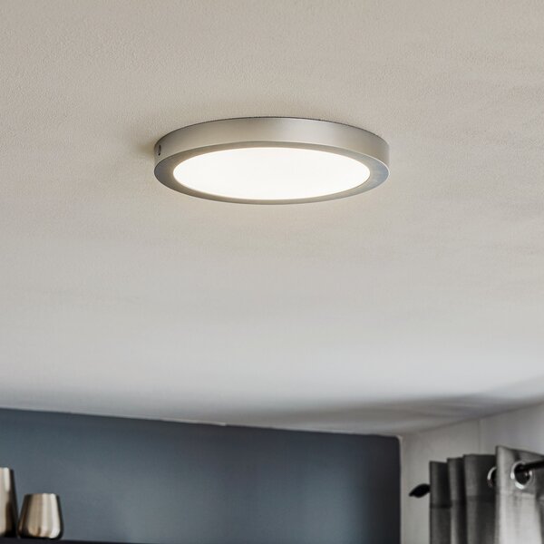 Paulmann Abia LED πάνελ Ø 30 cm 2.700K ματ χρώμιο, Γκρι, Σαλόνι / τραπεζαρία, Πλαστικό, σύγχρονο
