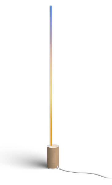 Philips Hue Φωτιστικό δαπέδου Gradient Signe Oak LED, ρυθμιζόμενος, Ξύλου, Σαλόνι / τραπεζαρία, Ξύλο, σύγχρονο