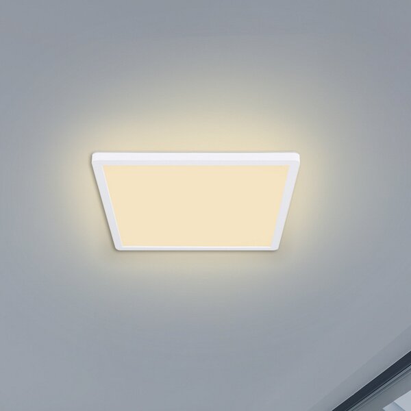 Globo Φωτιστικό οροφής LED Sapana, γωνιακό, dimmable, λευκό, ρυθμιζόμενος, Λευκό, Σαλόνι / τραπεζαρία, Πλαστικό, σύγχρονο
