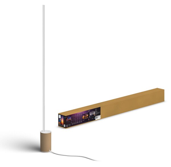 Philips Hue Φωτιστικό δαπέδου Gradient Signe Oak LED, ρυθμιζόμενος, Ξύλου, Σαλόνι / τραπεζαρία, Ξύλο, σύγχρονο
