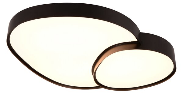 Trio Lighting Φωτιστικό οροφής LED Rise, μαύρο, 77 x 63 cm, CCT, dimmable, ρυθμιζόμενος, Μαύρο, Σαλόνι / τραπεζαρία, Μέταλλο, σύγχρονο