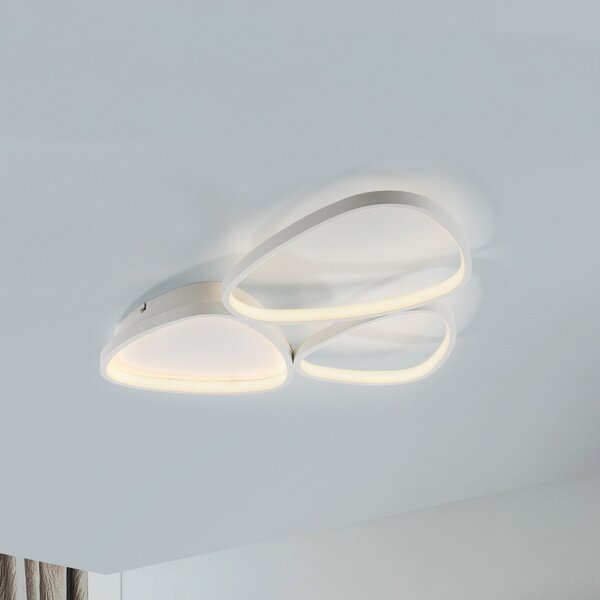 JUST LIGHT. GmbH Φωτιστικό οροφής Pebbles LED, λευκό, ρυθμιζόμενο, ρυθμιζόμενος, Λευκό, Διάδρομος, Μέταλλο, σύγχρονο