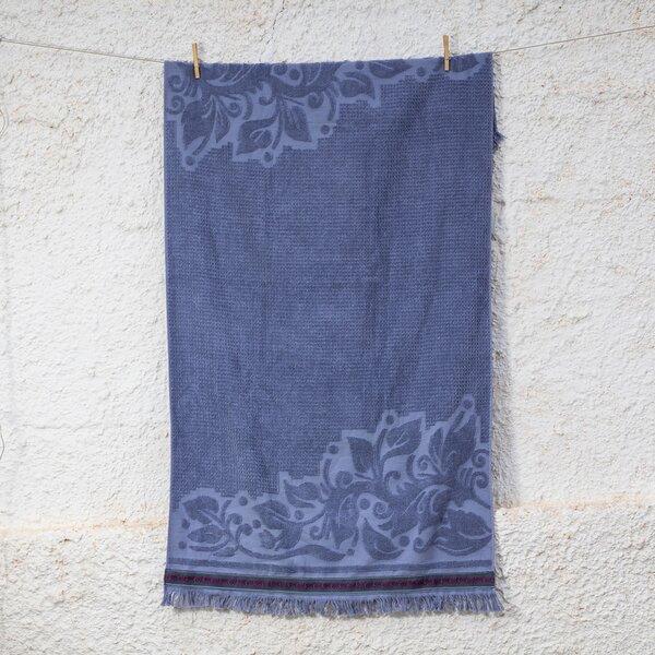 Πετσέτα Θαλάσσης (80x150) White Fabric Serasol Purple