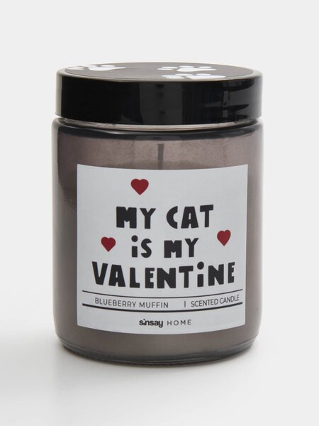 Sinsay - Αρωματικό κερί My Cat is My Valentine - μαυρο