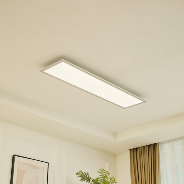 Arcchio LED πάνελ Lyndra, 120 cm, ασημί, αλουμίνιο, dimmable, CCT, ρυθμιζόμενος, Γκρι, Σαλόνι / τραπεζαρία, Αλουμίνιο, σύγχρονο