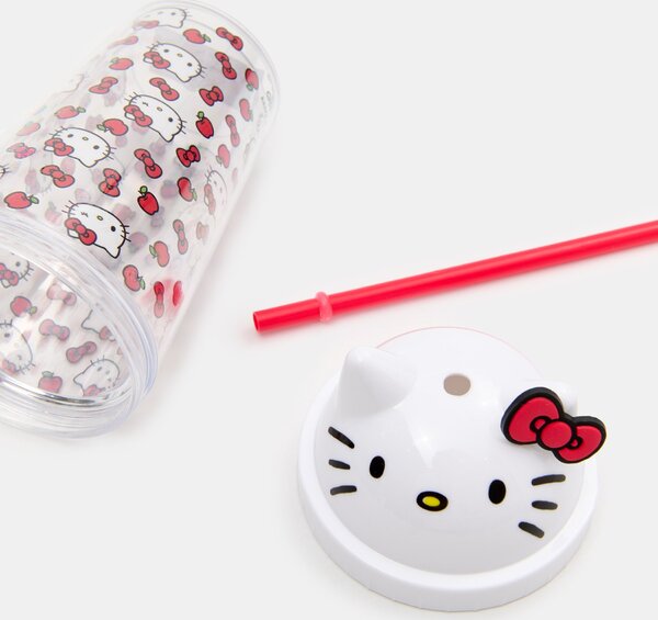 Sinsay - Κούπα με καπάκι και καλαμάκι Hello Kitty - πολυχρωμο