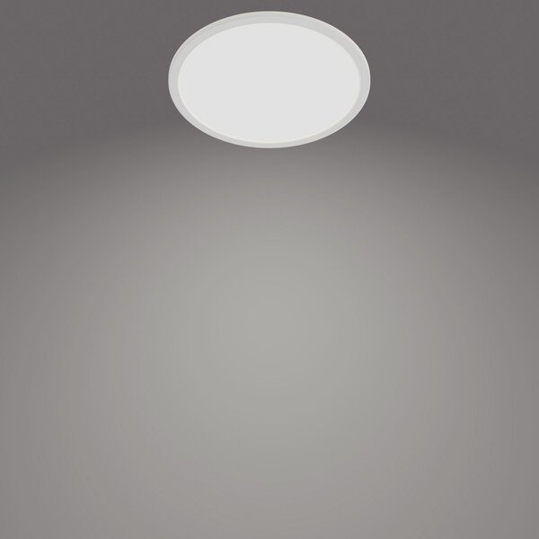 Philips SuperSlim LED IP44 Ø 24,5cm 4.000K λευκό, ρυθμιζόμενος, Λευκό, Μπάνιο, Μέταλλο