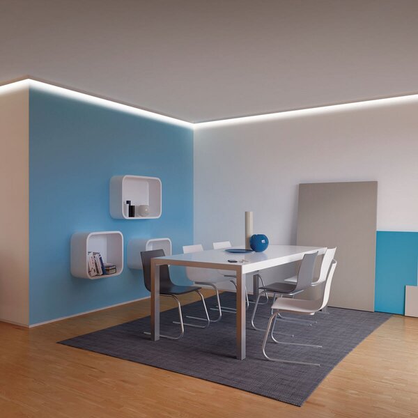Paulmann Γωνιακό προφίλ για LED-Stripes, 2m, Γκρι, Πλαστικό, σύγχρονο