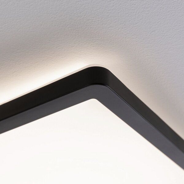 Paulmann Atria Shine Panel on/off μαύρο 830 29x29, Μαύρο, Σαλόνι / τραπεζαρία, Πλαστικό, σύγχρονο