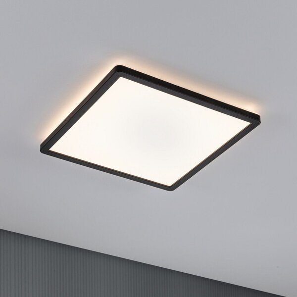 Paulmann Atria Shine Panel on/off μαύρο 830 29x29, Μαύρο, Σαλόνι / τραπεζαρία, Πλαστικό, σύγχρονο