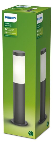 Philips Utrecht Βάση φωτιστικού E27 ανθρακί, ρυθμιζόμενος, Μαύρο, Μέταλλο
