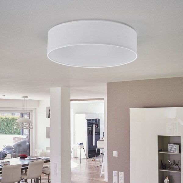 Smartwares Φωτιστικό οροφής Οροφή Dream, Ø 40 cm, ύφασμα, λευκό, ρυθμιζόμενος, Λευκό, Σαλόνι / τραπεζαρία, Ύφασμα / Κλωστοϋφαντουργία, σύγχρονο