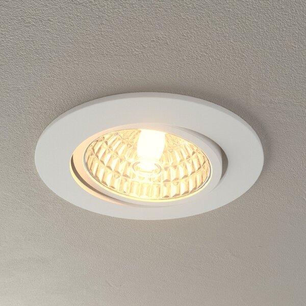 MEGAMAN Εντοιχιζόμενο φωτιστικό LED Rico 6,5 W λευκό, ρυθμιζόμενος, Λευκό, Διάδρομος, Μέταλλο, σύγχρονο, Φωτιστικά εσοχής στρογγυλά