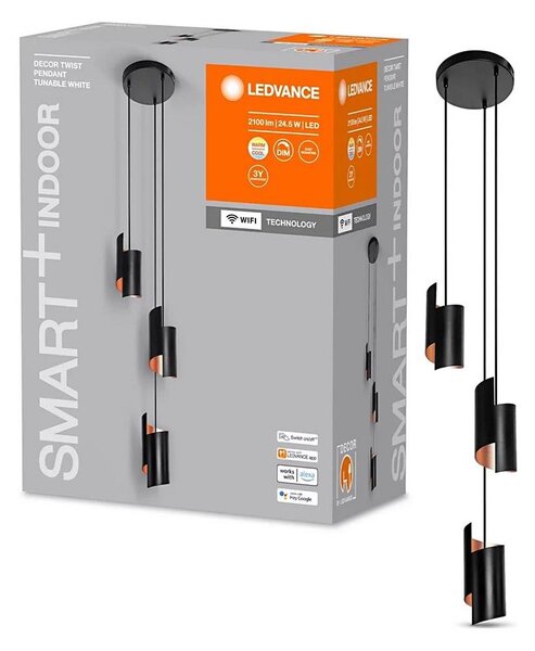 Ledvance - LED Dimmable κρεμαστό φωτιστικό οροφής SMART+ DECOR 3xLED/8W/230V μαύρο Wi-Fi