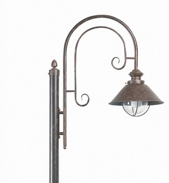 FARO BARCELONA Φως ιστού Nautica 1fl, Καφέ / Σκουριάς, Μέταλλο, Αντίκα
