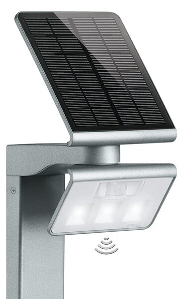 STEINEL XSolar GL-S Stand LED ηλιακό φως ασημί, Γκρι, Μέταλλο, σύγχρονο