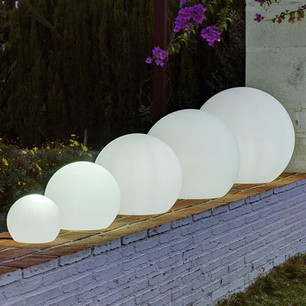 Newgarden Buly LED ηλιακό φως σφαίρα IP65, Ø 30cm, ρυθμιζόμενος, Λευκό, Πλαστικό, σύγχρονο, Ηλιακά φώτα