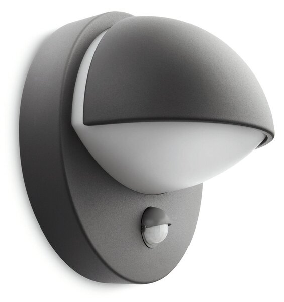 Philips myGarden June Φωτιστικό τοίχου με αισθητήρα ανθρακί, ρυθμιζόμενος, Μαύρο, Μέταλλο