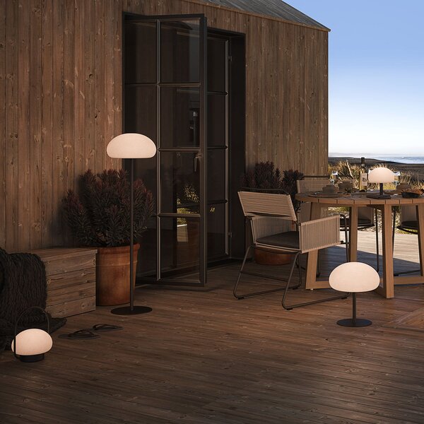 Nordlux Επαναφορτιζόμενος φωτισμός βεράντας Sponge LED, μαύρο/λευκό, μεταλλικό,, ρυθμιζόμενος, Λευκό, Μέταλλο, σύγχρονο
