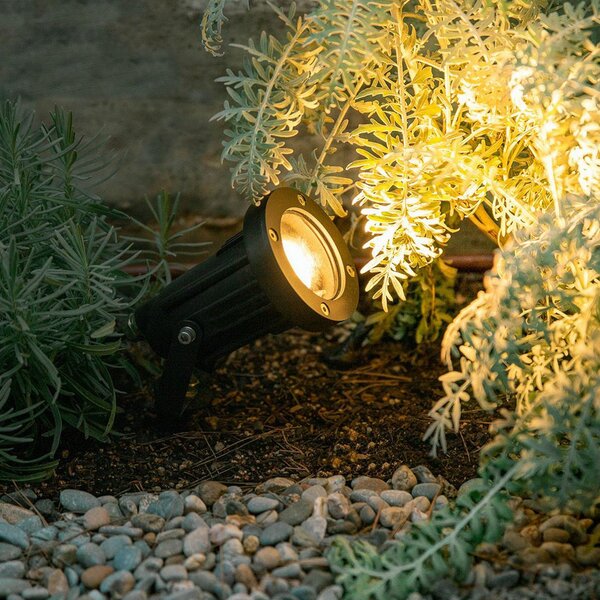 LEDS-C4 Ανθεκτικός, περιστρεφόμενος προβολέας εξωτερικού χώρου Helio black, Μαύρο, Μέταλλο, Προβολέας τοίχου