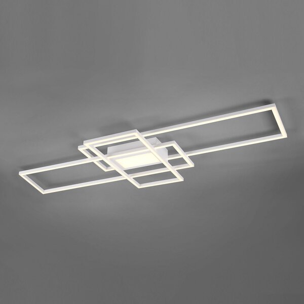 Trio Lighting Φωτιστικό οροφής LED Irvine 3.000-6.500 K, λευκό ματ, ρυθμιζόμενος, Λευκό, Σαλόνι / τραπεζαρία, Μέταλλο, σύγχρονο