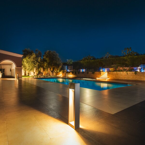 SLV Προβολέας LED Quad Pole, ανθρακί, αλουμίνιο, ύψος 90 cm, Μαύρο, Αλουμίνιο, σύγχρονο