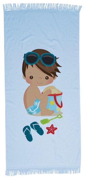 Πετσέτα Παρεό Beach Boy Σιελ 70x140 - Borea Home