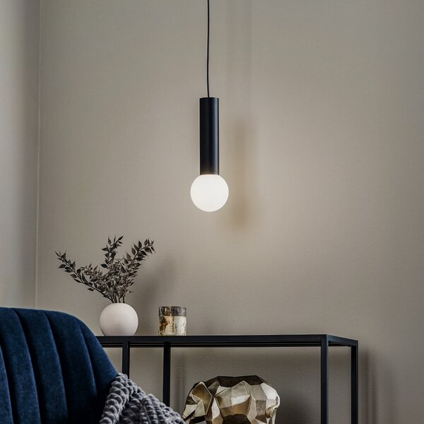 LEDS-C4 Mist κρεμαστό φωτιστικό μπάνιου IP44 μαύρο, ρυθμιζόμενος, Μαύρο, Μπάνιο, Γυαλί, σύγχρονο