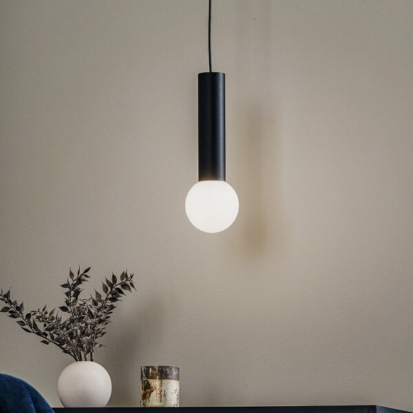 LEDS-C4 Mist κρεμαστό φωτιστικό μπάνιου IP44 μαύρο, ρυθμιζόμενος, Μαύρο, Μπάνιο, Γυαλί, σύγχρονο
