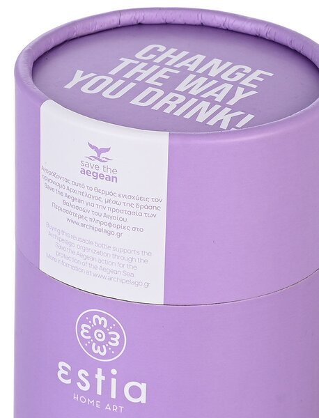 Μπουκάλι Θερμός Travel Chug Save The Aegean Lavender Purple 500ml - Estia