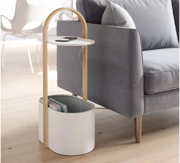 Βοηθητικό Τραπεζάκι Bellwood Umbra με διαστάσεις 35x24x69cm - White