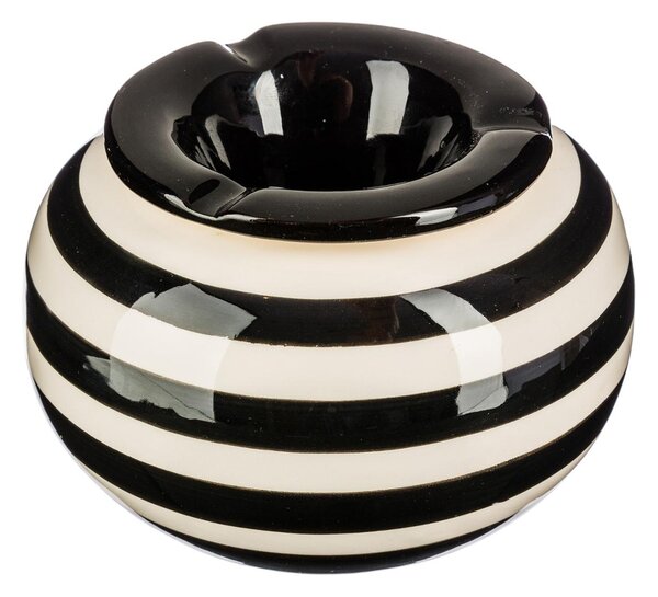 Σταχτοδοχείο A-S Round Stripes Black 146064