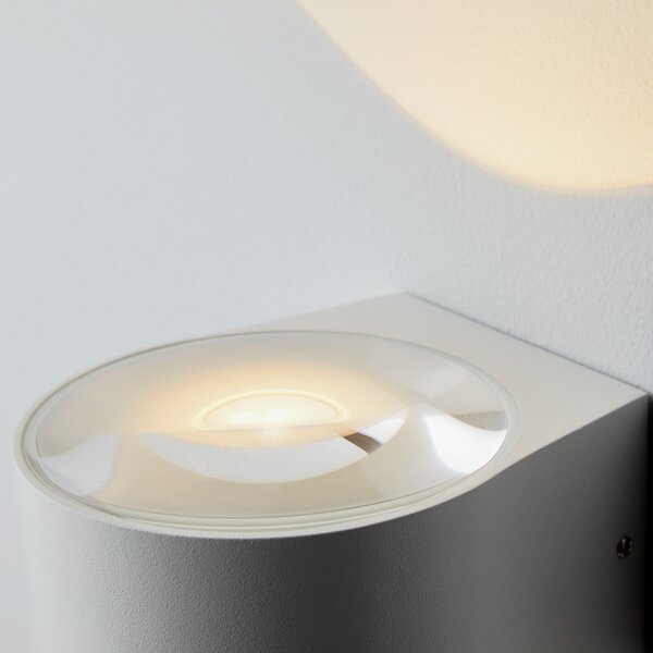LOOM DESIGN Frey LED φωτιστικό τοίχου IP65 2x6W λευκό, Λευκό, Αλουμίνιο, σύγχρονο