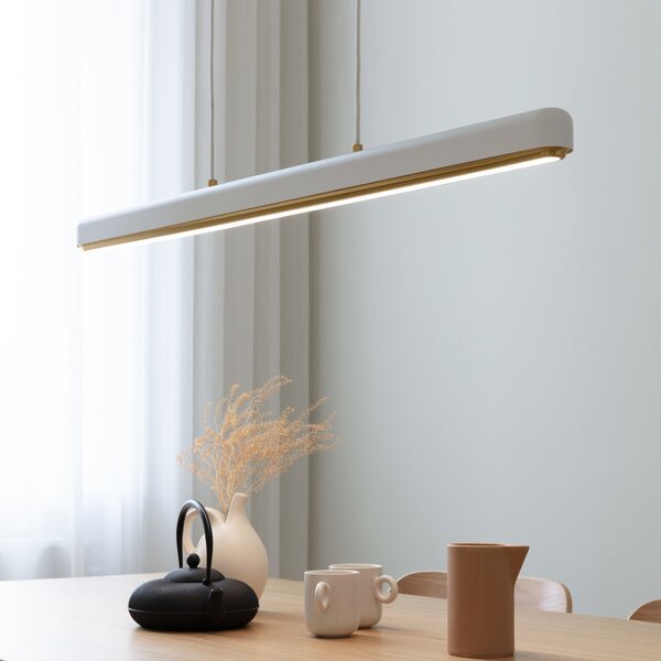 UMAGE LED κρεμαστό φωτιστικό Hazel Branch, λευκό/ορείχαλκο, 100 cm, ρυθμιζόμενος, Λευκό, Σαλόνι / τραπεζαρία, Μέταλλο, σύγχρονο