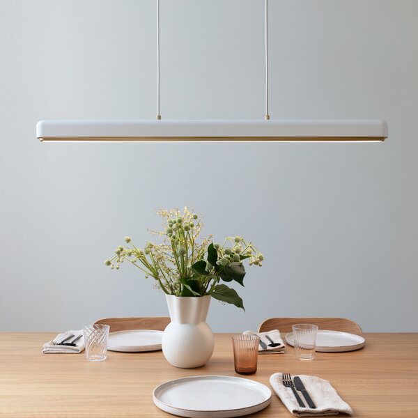 UMAGE LED κρεμαστό φωτιστικό Hazel Branch, λευκό/ορείχαλκο, 100 cm, ρυθμιζόμενος, Λευκό, Σαλόνι / τραπεζαρία, Μέταλλο, σύγχρονο