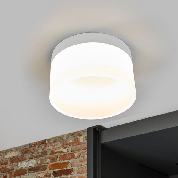 Helestra Liv LED φωτιστικό οροφής Ø 20 cm, ρυθμιζόμενος, Λευκό, Σαλόνι / τραπεζαρία, Μέταλλο, σύγχρονο