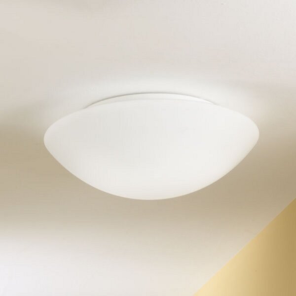Fabas Luce Pandora φωτιστικό οροφής, Ø 25 cm, γυαλί, λευκό, ρυθμιζόμενος, Λευκό, Σαλόνι / τραπεζαρία, Γυαλί