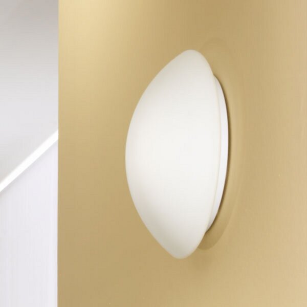 Fabas Luce Pandora φωτιστικό οροφής, Ø 25 cm, γυαλί, λευκό, ρυθμιζόμενος, Λευκό, Σαλόνι / τραπεζαρία, Γυαλί