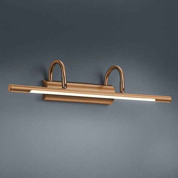 Trio Lighting Φωτιστικό τοίχου LED Lorena, ορείχαλκος αντίκα, Μπρούτζινο / Αντικέ ορείχαλκου, Σαλόνι / τραπεζαρία, Μέταλλο, σύγχρονο