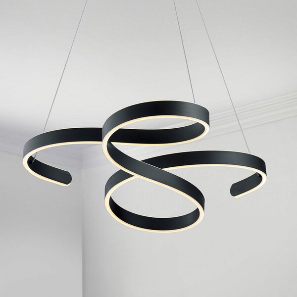 Trio Lighting Francis LED κρεμαστό φωτιστικό, ανθρακί, ρυθμιζόμενος, Μαύρο, Σαλόνι / τραπεζαρία, Μέταλλο, σύγχρονο