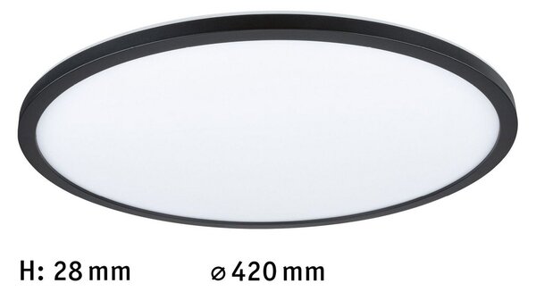 Paulmann Atria Shine πάνελ 3 επιπέδων μαύρο 830 Ø42cm, ρυθμιζόμενος, Μαύρο, Σαλόνι / τραπεζαρία, Πλαστικό, σύγχρονο