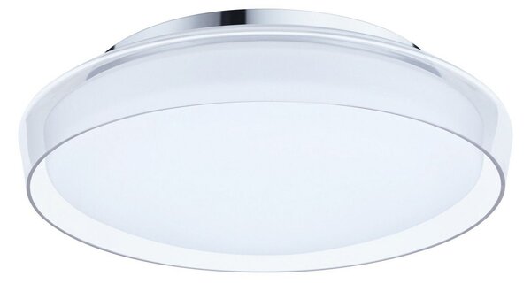 Paulmann Luena LED φωτιστικό οροφής, IP44, χρώμιο, Ø 35 cm, Μεταλλικό, Σαλόνι / τραπεζαρία, Μέταλλο, σύγχρονο