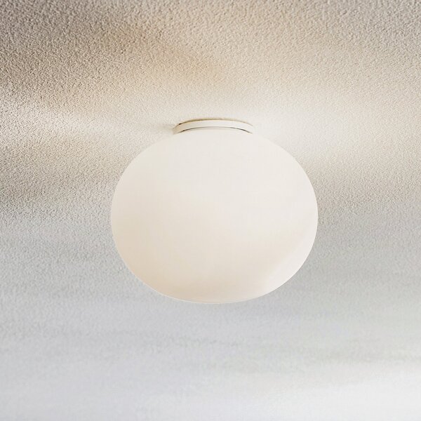 FLOS Glo-Ball C/W Zero φωτιστικό οροφής, ρυθμιζόμενος, Λευκό, Σαλόνι / τραπεζαρία, Γυαλί, σχεδιασμός, Σφαίρα
