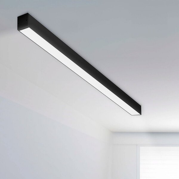 The Light Group SLC LED φωτιστική λωρίδα CLICK, μαύρη, 112 cm, CCT, DALI, IP20, ρυθμιζόμενος, Μαύρο, Σαλόνι / τραπεζαρία, Αλουμίνιο, σύγχρονο