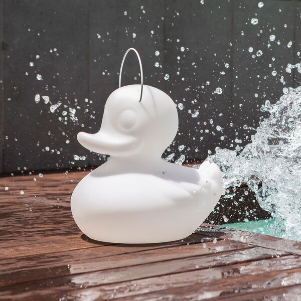 Goodnight Light LED φωτιστικό σχεδιασμού DUCK-DUCK S για εξωτερικούς χώρους σε λευκό χρώμα, ρυθμιζόμενος, Λευκό, Πλαστικό, σχεδιασμός