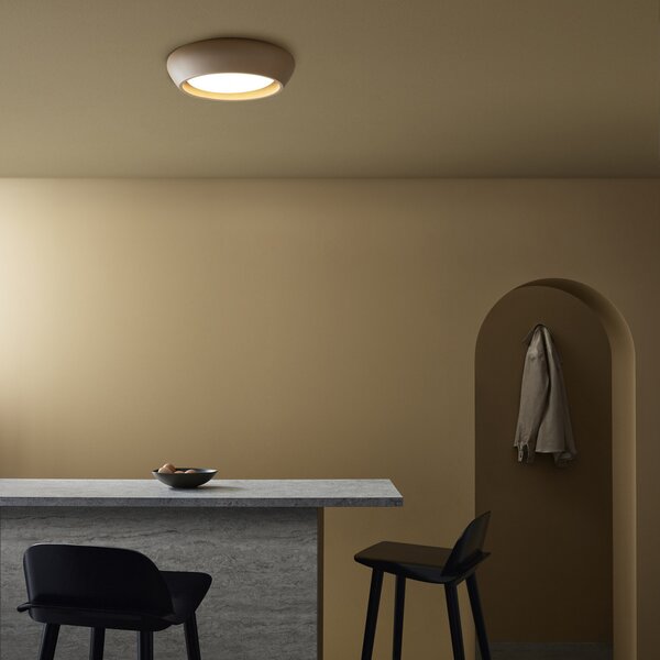 Beacon Lighting Φωτιστικό οροφής Fjord, καφέ, γύψος, Ø 28 cm, GX53, ρυθμιζόμενος, Καφέ / Σκουριάς, Σαλόνι / τραπεζαρία, Γύψος / πηλός