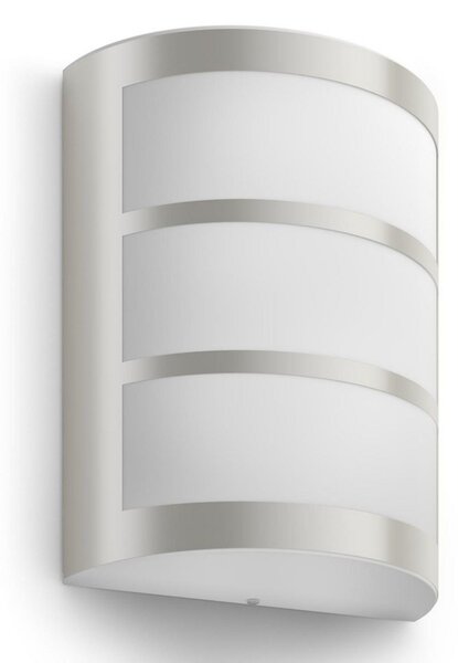 Philips Python LED φωτιστικό εξωτερικού χώρου από ανοξείδωτο ατσάλι, Μεταλλικό, Μέταλλο, σύγχρονο, Γωνιακός τοίχος