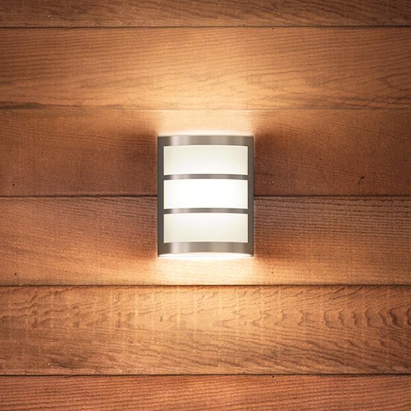 Philips Python LED φωτιστικό εξωτερικού χώρου από ανοξείδωτο ατσάλι, Μεταλλικό, Μέταλλο, σύγχρονο, Γωνιακός τοίχος